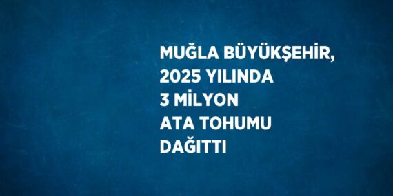 MUĞLA BÜYÜKŞEHİR, 2025 YILINDA 3 MİLYON ATA TOHUMU DAĞITTI
