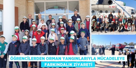 ÖĞRENCİLERDEN ORMAN YANGINLARIYLA MÜCADELEYE   FARKINDALIK ZİYARETİ
