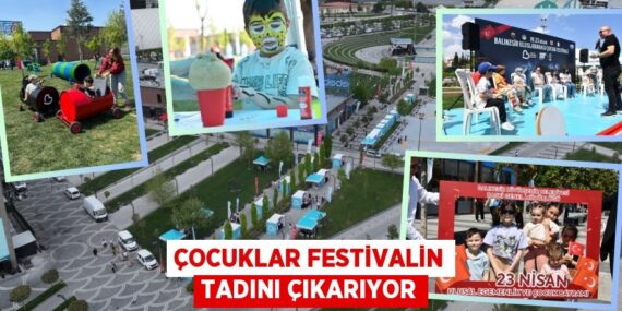 ÇOCUKLAR FESTİVALİN TADINI ÇIKARIYOR