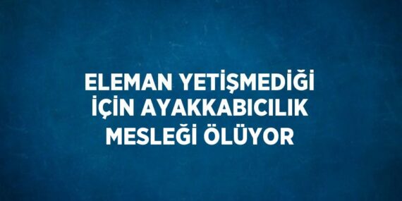 ELEMAN YETİŞMEDİĞİ İÇİN AYAKKABICILIK MESLEĞİ ÖLÜYOR