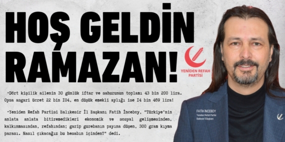 HOŞ GELDİN  RAMAZAN!