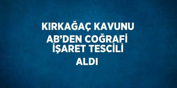 KIRKAĞAÇ KAVUNU AB’DEN COĞRAFİ İŞARET TESCİLİ ALDI