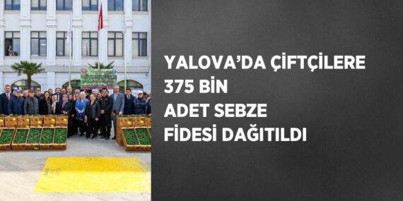 YALOVA’DA ÇİFTÇİLERE 375 BİN ADET SEBZE FİDESİ DAĞITILDI