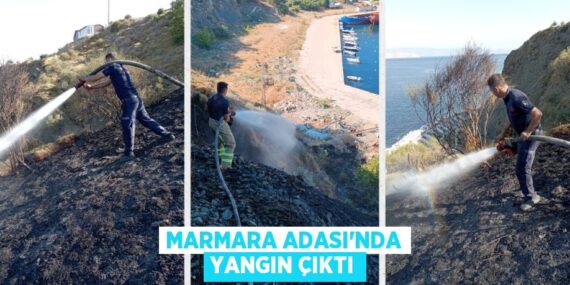 Marmara Adası’nda yangın çıktı