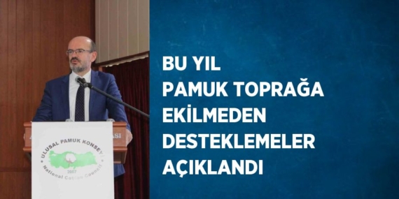 BU YIL PAMUK TOPRAĞA EKİLMEDEN DESTEKLEMELER AÇIKLANDI