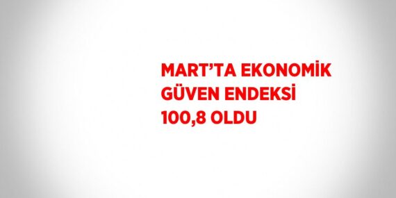 MART’TA EKONOMİK GÜVEN ENDEKSİ 100,8 OLDU