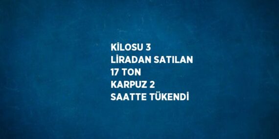 KİLOSU 3 LİRADAN SATILAN 17 TON KARPUZ 2 SAATTE TÜKENDİ