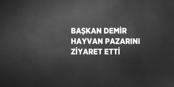 BAŞKAN DEMİR HAYVAN PAZARINI ZİYARET ETTİ