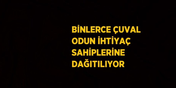 BİNLERCE ÇUVAL ODUN İHTİYAÇ SAHİPLERİNE DAĞITILIYOR
