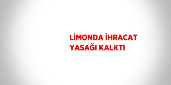 LİMONDA İHRACAT YASAĞI KALKTI