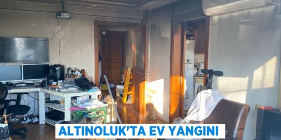 Altınoluk’ta ev yangını