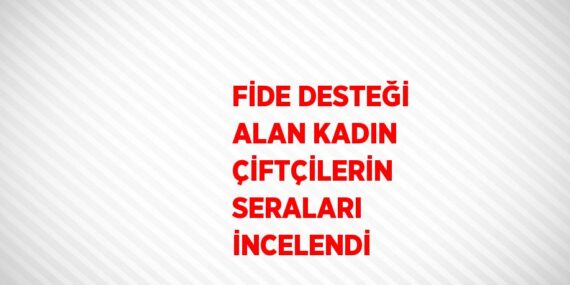 FİDE DESTEĞİ ALAN KADIN ÇİFTÇİLERİN SERALARI İNCELENDİ