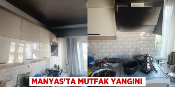 Manyas’ta mutfak yangını