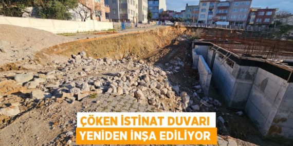 ÇÖKEN İSTİNAT DUVARI YENİDEN İNŞA EDİLİYOR