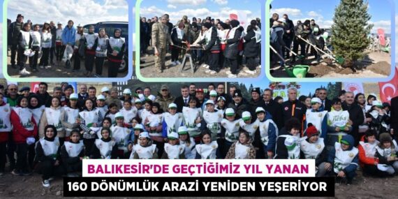 BALIKESİR’DE GEÇTİĞİMİZ YIL YANAN 160 DÖNÜMLÜK ARAZİ YENİDEN YEŞERİYOR