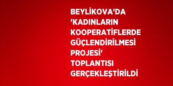 BEYLİKOVA’DA  ‘KADINLARIN KOOPERATİFLERDE GÜÇLENDİRİLMESİ PROJESİ’ TOPLANTISI GERÇEKLEŞTİRİLDİ