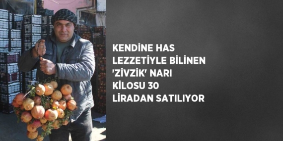 KENDİNE HAS LEZZETİYLE BİLİNEN ‘ZİVZİK’ NARI KİLOSU 30 LİRADAN SATILIYOR