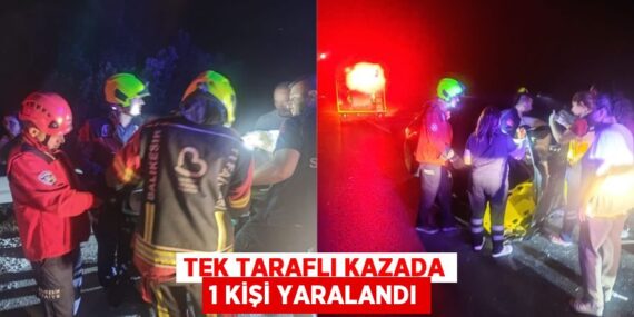 Tek taraflı kazada 1 kişi yaralandı