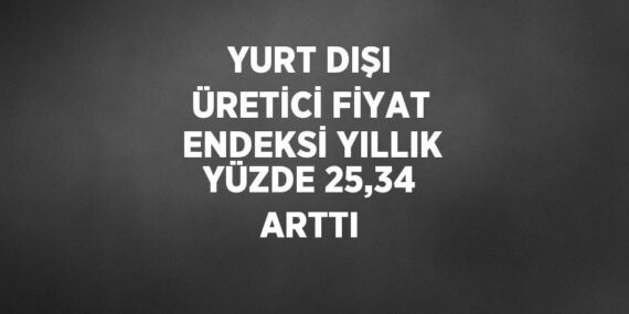 YURT DIŞI ÜRETİCİ FİYAT ENDEKSİ YILLIK YÜZDE 25,34 ARTTI