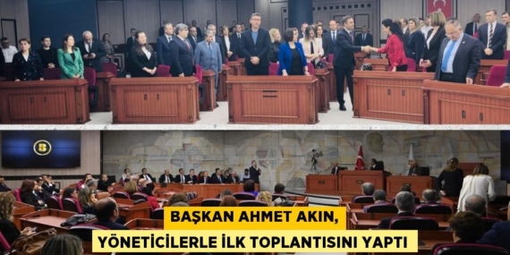 BAŞKAN AHMET AKIN, YÖNETİCİLERLE İLK TOPLANTISINI YAPTI