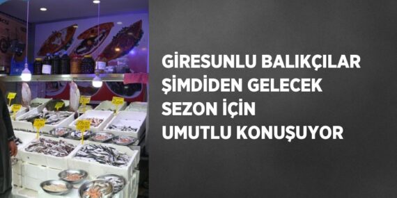 GİRESUNLU BALIKÇILAR ŞİMDİDEN GELECEK SEZON İÇİN UMUTLU KONUŞUYOR