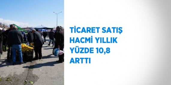 TİCARET SATIŞ HACMİ YILLIK YÜZDE 10,8 ARTTI