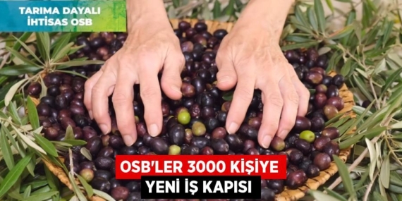 OSB’LER 3000 KİŞİYE YENİ İŞ KAPISI