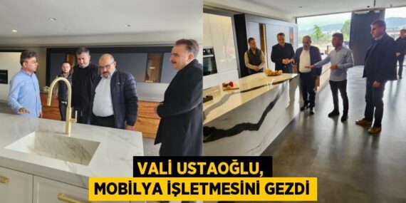VALİ USTAOĞLU, MOBİLYA İŞLETMESİNİ GEZDİ
