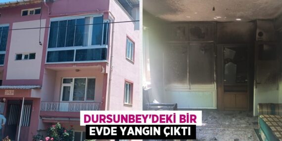 Dursunbey’deki bir evde yangın çıktı