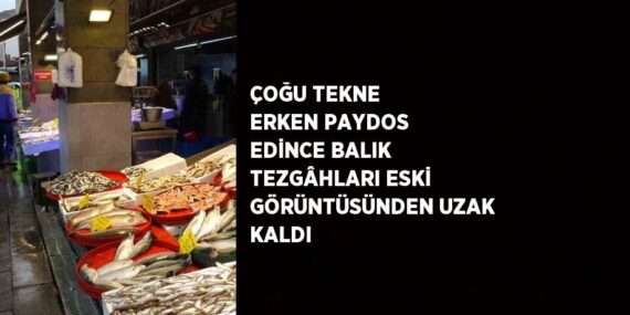 ÇOĞU TEKNE ERKEN PAYDOS EDİNCE BALIK TEZGÂHLARI ESKİ GÖRÜNTÜSÜNDEN UZAK KALDI