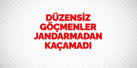 DÜZENSİZ GÖÇMENLER JANDARMADAN KAÇAMADI