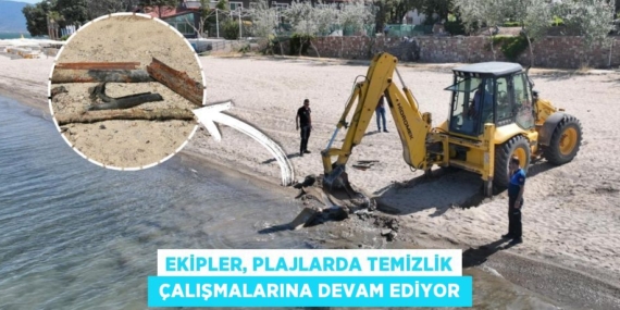 EKİPLER, PLAJLARDA TEMİZLİK  ÇALIŞMALARINA DEVAM EDİYOR
