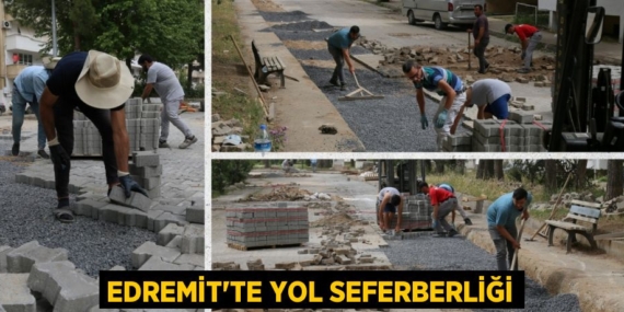 EDREMİT’TE YOL SEFERBERLİĞİ