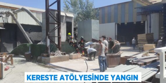 Kereste atölyesinde yangın