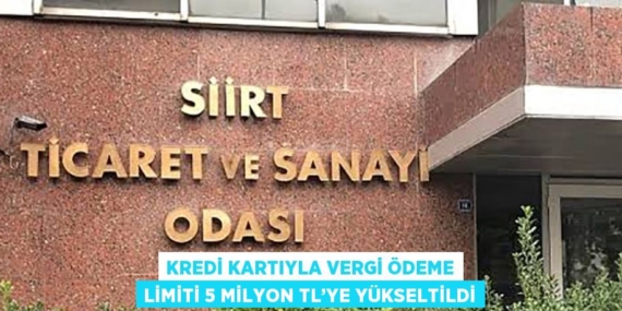 KREDİ KARTIYLA VERGİ ÖDEME LİMİTİ 5 MİLYON TL’YE YÜKSELTİLDİ