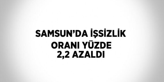 SAMSUN’DA İŞSİZLİK ORANI YÜZDE 2,2 AZALDI
