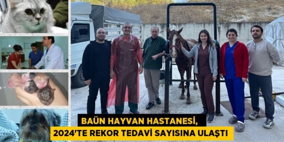 BAÜN HAYVAN HASTANESİ,   2024’TE REKOR TEDAVİ SAYISINA ULAŞTI