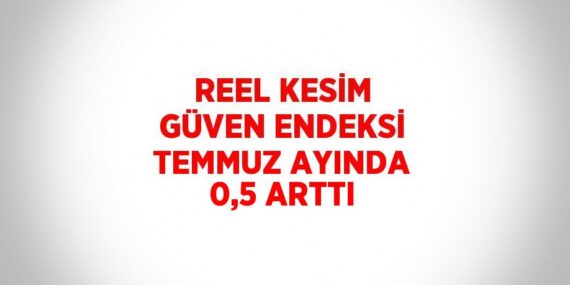 REEL KESİM GÜVEN ENDEKSİ TEMMUZ AYINDA 0,5 ARTTI