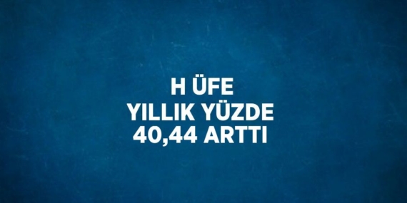 H ÜFE YILLIK YÜZDE 40,44 ARTTI