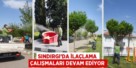 SINDIRGI’DA İLAÇLAMA ÇALIŞMALARI DEVAM EDİYOR