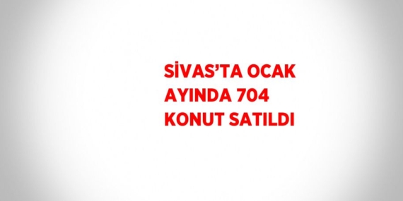 SİVAS’TA OCAK AYINDA 704 KONUT SATILDI
