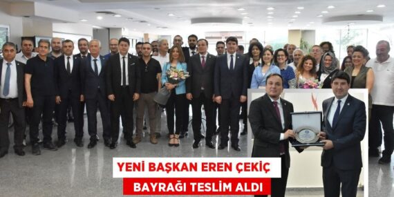 YENİ BAŞKAN EREN ÇEKİÇ    BAYRAĞI TESLİM ALDI