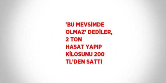 ‘BU MEVSİMDE OLMAZ’ DEDİLER, 2 TON HASAT YAPIP KİLOSUNU 200 TL’DEN SATTI
