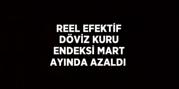 REEL EFEKTİF DÖVİZ KURU ENDEKSİ MART AYINDA AZALDI
