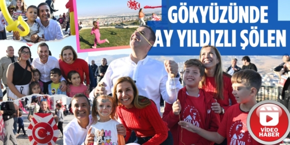 GÖKYÜZÜNDE AY YILDIZLI ŞÖLEN