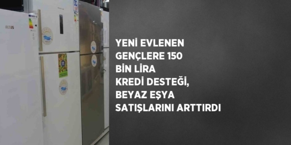 YENİ EVLENEN GENÇLERE 150 BİN LİRA KREDİ DESTEĞİ, BEYAZ EŞYA SATIŞLARINI ARTTIRDI