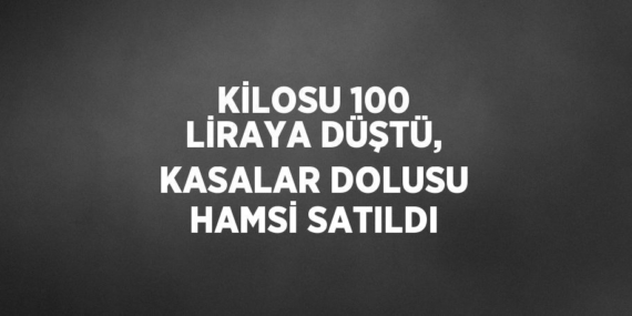 KİLOSU 100 LİRAYA DÜŞTÜ, KASALAR DOLUSU HAMSİ SATILDI