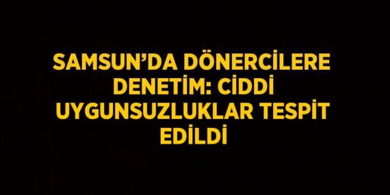SAMSUN’DA DÖNERCİLERE DENETİM: CİDDİ UYGUNSUZLUKLAR TESPİT EDİLDİ