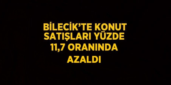 BİLECİK’TE KONUT SATIŞLARI YÜZDE 11,7 ORANINDA AZALDI