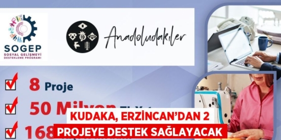 KUDAKA, ERZİNCAN’DAN 2 PROJEYE DESTEK SAĞLAYACAK